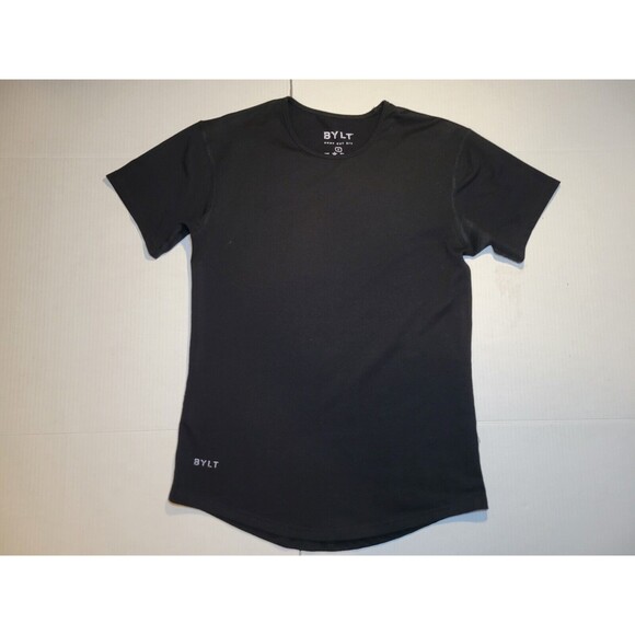 BYLT Men’s Drop Cut S / S Black T-Shirt Size Small Luxury‎ Tapered - Picture 1 of 6